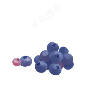 水彩风手绘蓝莓矢量