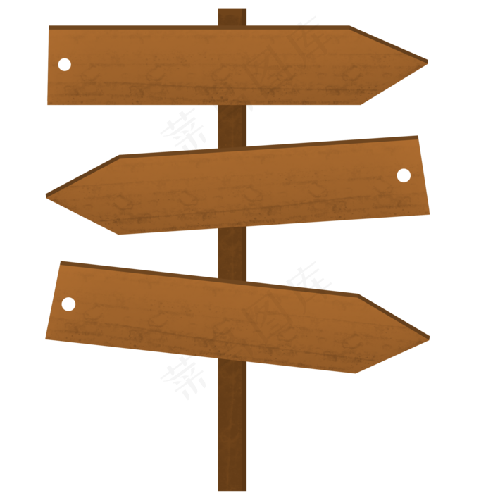 矢量图水彩棕色指路牌(2000X2000(DPI:300))psd模版下载