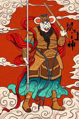 2020鼠年国风国潮门神