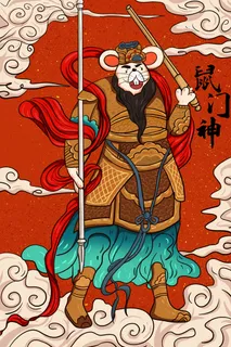 2020鼠年国风国潮门神 2020鼠年国风国潮门神