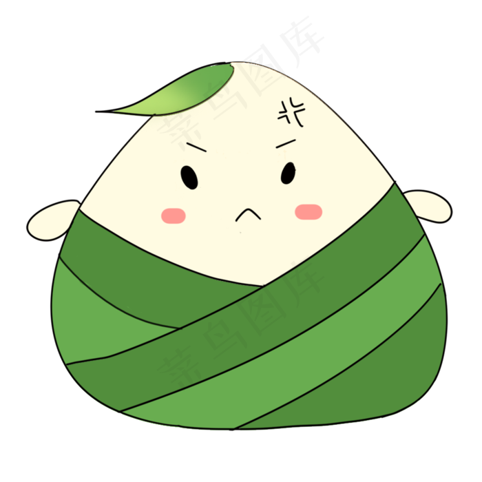 端午节粽子卡通生气