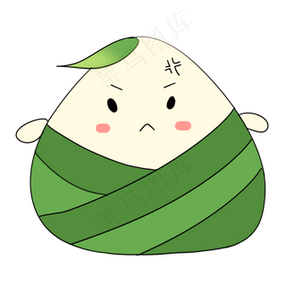 端午节粽子卡通生气