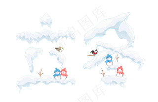 二十四节气立冬白色雪堆字