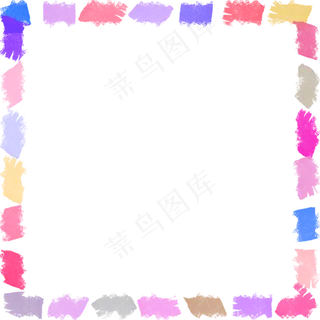 简约涂鸦笔触方形边框