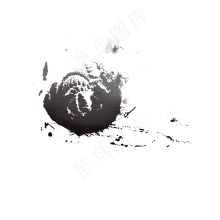 圆形质感中国风笔触水墨