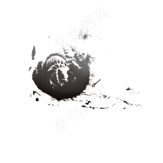 圆形质感中国风笔触水墨