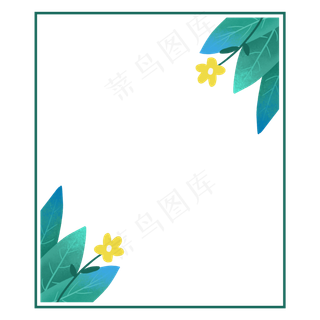绿色叶子边框
