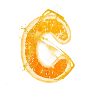 橙子橙汁橙色PSD字母C 橙子橙汁橙色PSD字母C