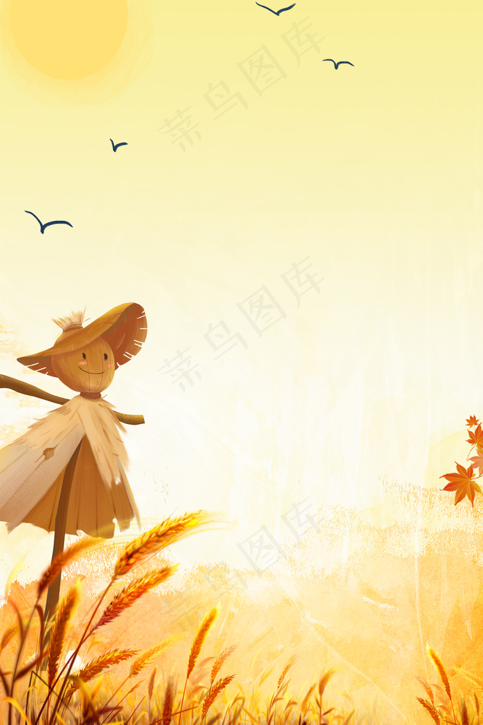 节气芒种秋季背景