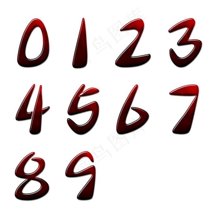 原创艺术数字瓜子字体可编辑文字(2000X2000(DPI:150))psd模版下载