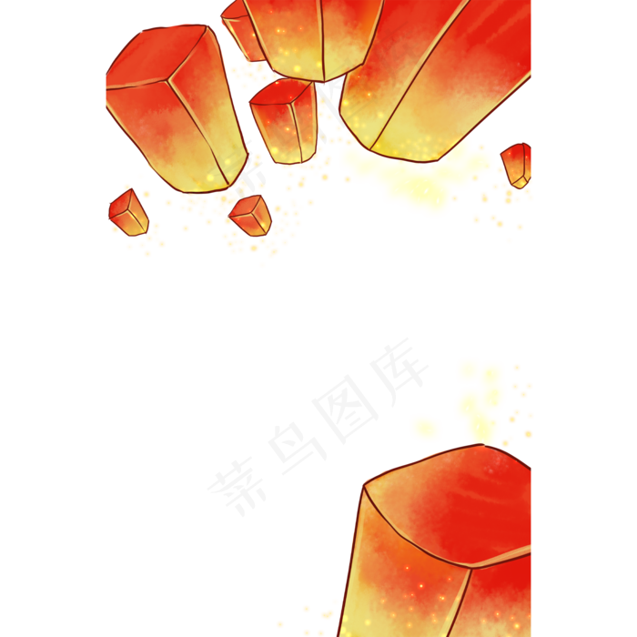 古风孔明灯(2000X2000(DPI:300))psd模版下载