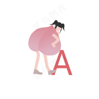 可爱水果健康维生素a桃子女孩