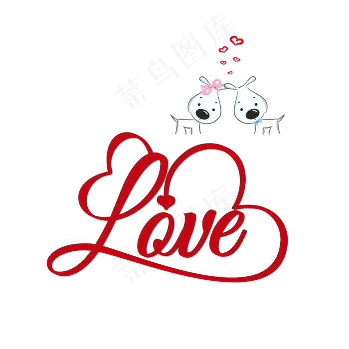 love情人节英文艺术字ai矢量模版下载