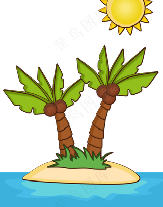 海边椰子树png素材