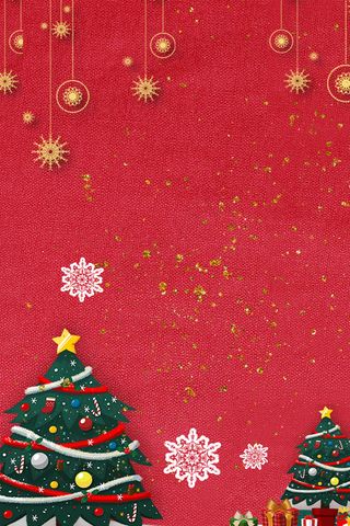 复古彩色圣诞节圣诞树psd分层广告