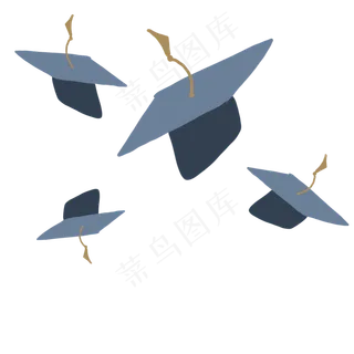 毕业季学士帽装饰素材