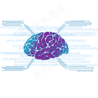 科技感数据大脑,免抠元素