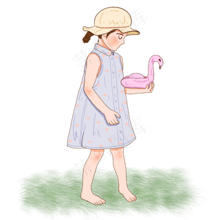 儿童节表演节目的小姑娘