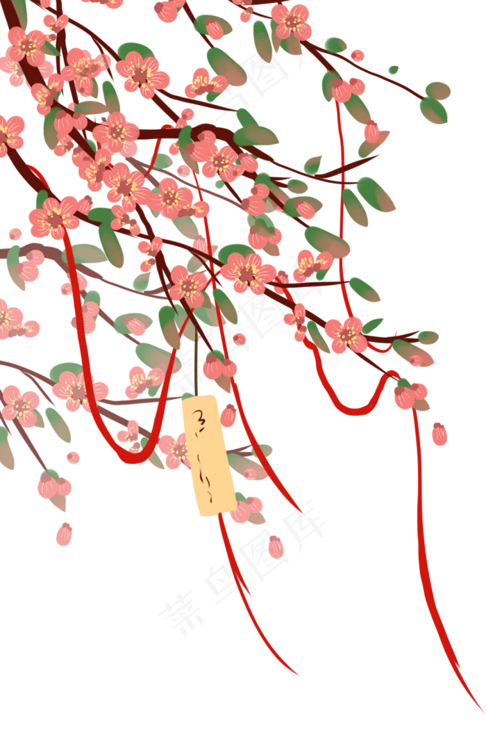 古风花枝(1024X1536(DPI:299))psd模版下载