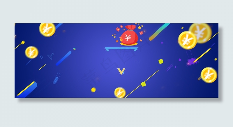互联网扁平金融大气企业高端合作创意合成图(1920*700px 	       )psd模版下载
