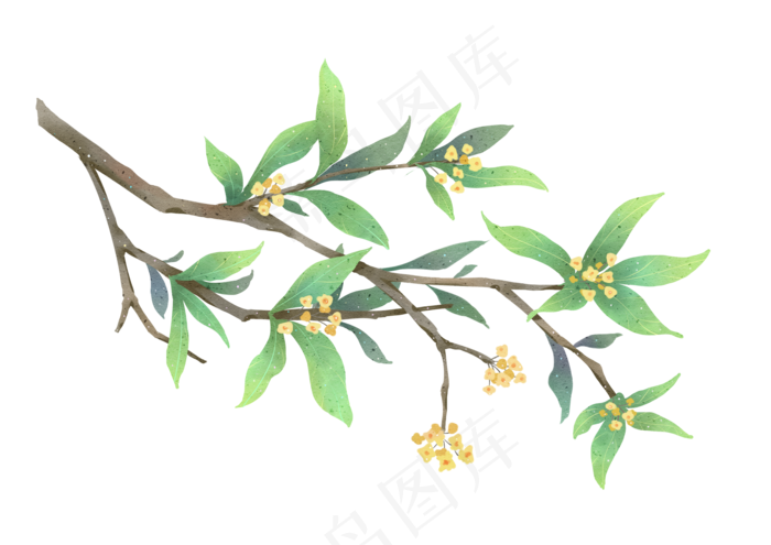 迎接春天的小黄花,免抠元素(3507X2480(DPI:300))psd模版下载