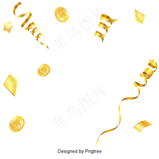 黄色韩国金币元素,免抠元素