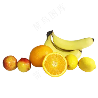 黄色缤纷水果组合