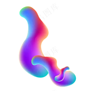 电商年中大促炫彩风格渐变流体,免抠元素