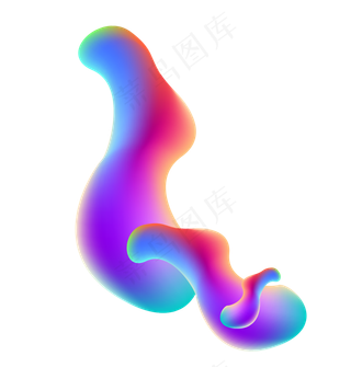 电商年中大促炫彩风格渐变流体,免抠元素