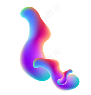 电商年中大促炫彩风格渐变流体,免抠元素