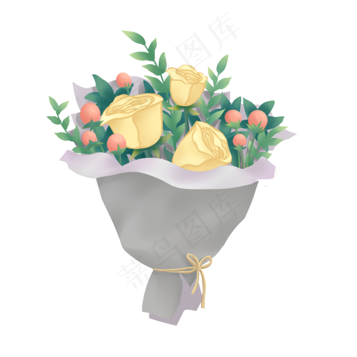 清新浪漫唯美情人节花束(3000X3000(DPI:149))psd模版下载