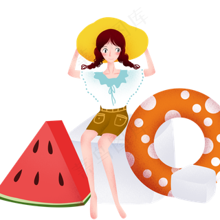 立夏戴遮阳帽女孩