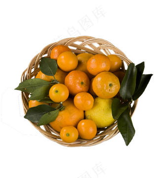 水果镂空篮子矢量图