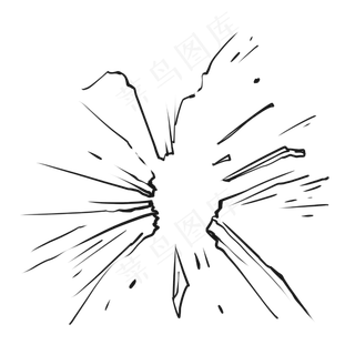 破碎玻璃,免抠元素