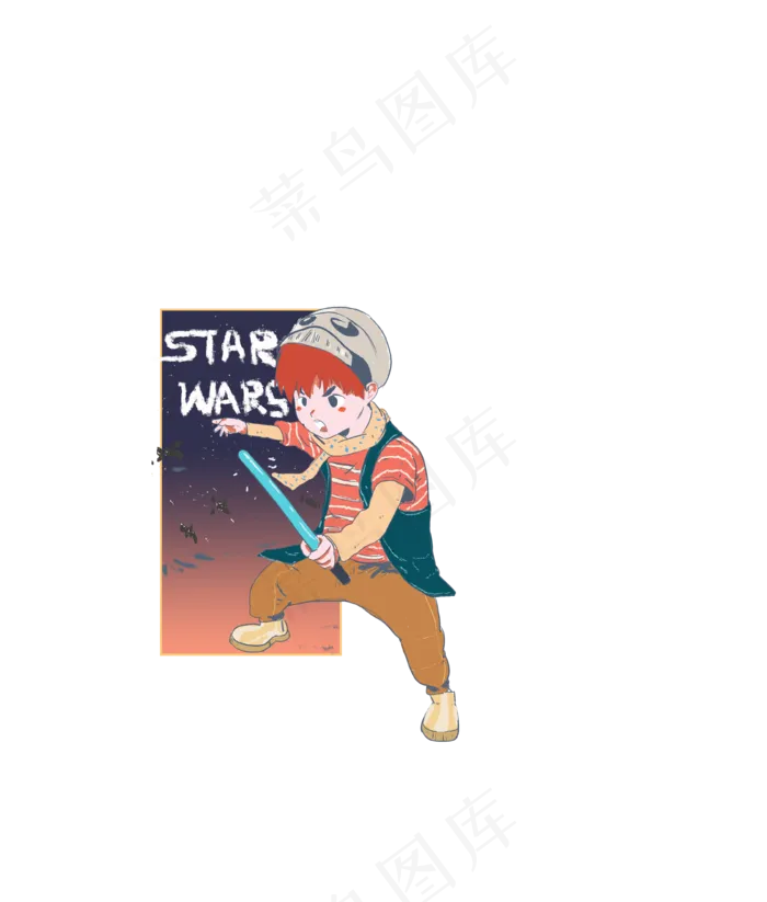 六一儿童节星战男孩(3640X4280(DPI:300))psd模版下载