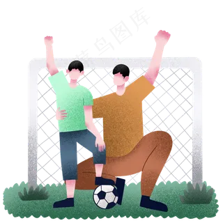 父亲节父子踢球