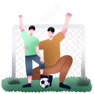 父亲节父子踢球