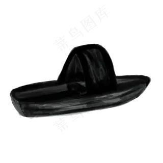 手绘中国风船只水墨画PNG素材