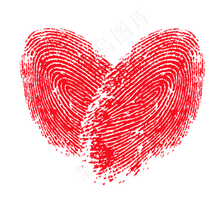 指纹爱心图片,免抠元素