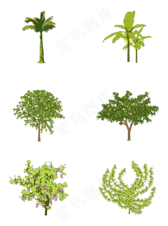 扁平简约手绘风卡通立秋丰收果树