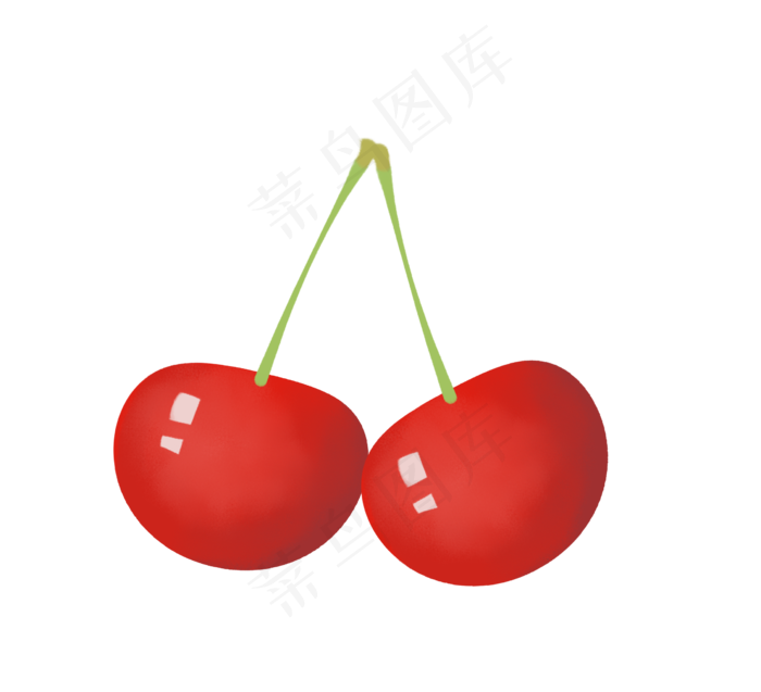 水果樱桃卡通插画