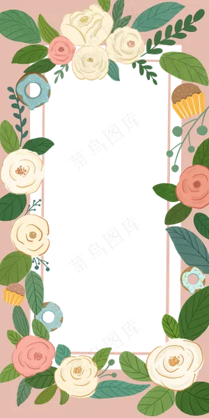 婚礼装饰玫瑰甜点邀请装饰函PNG