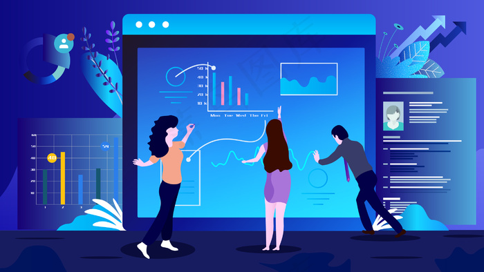 职场商务办公插画