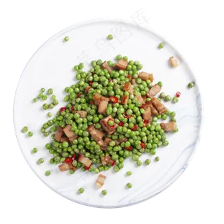 豌豆炒肉,免抠元素