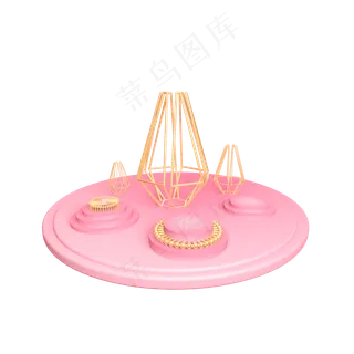 立体几何框架舞台,免抠元素