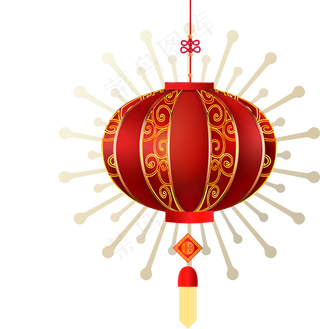 矢量手绘中国挂饰,免抠元素