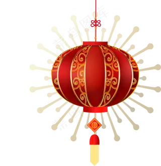 矢量手绘中国挂饰,免抠元素