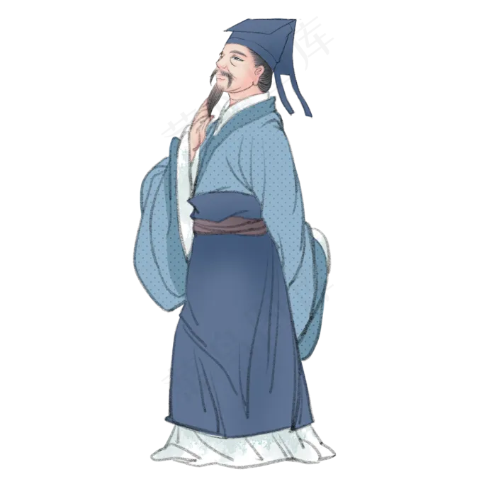 刘伯温国学道家名士,免抠元素(2000X2000(DPI:300))psd模版下载
