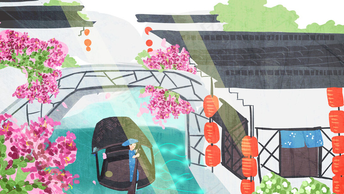 六月你好水乡紫薇