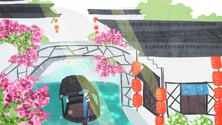 六月你好水乡紫薇